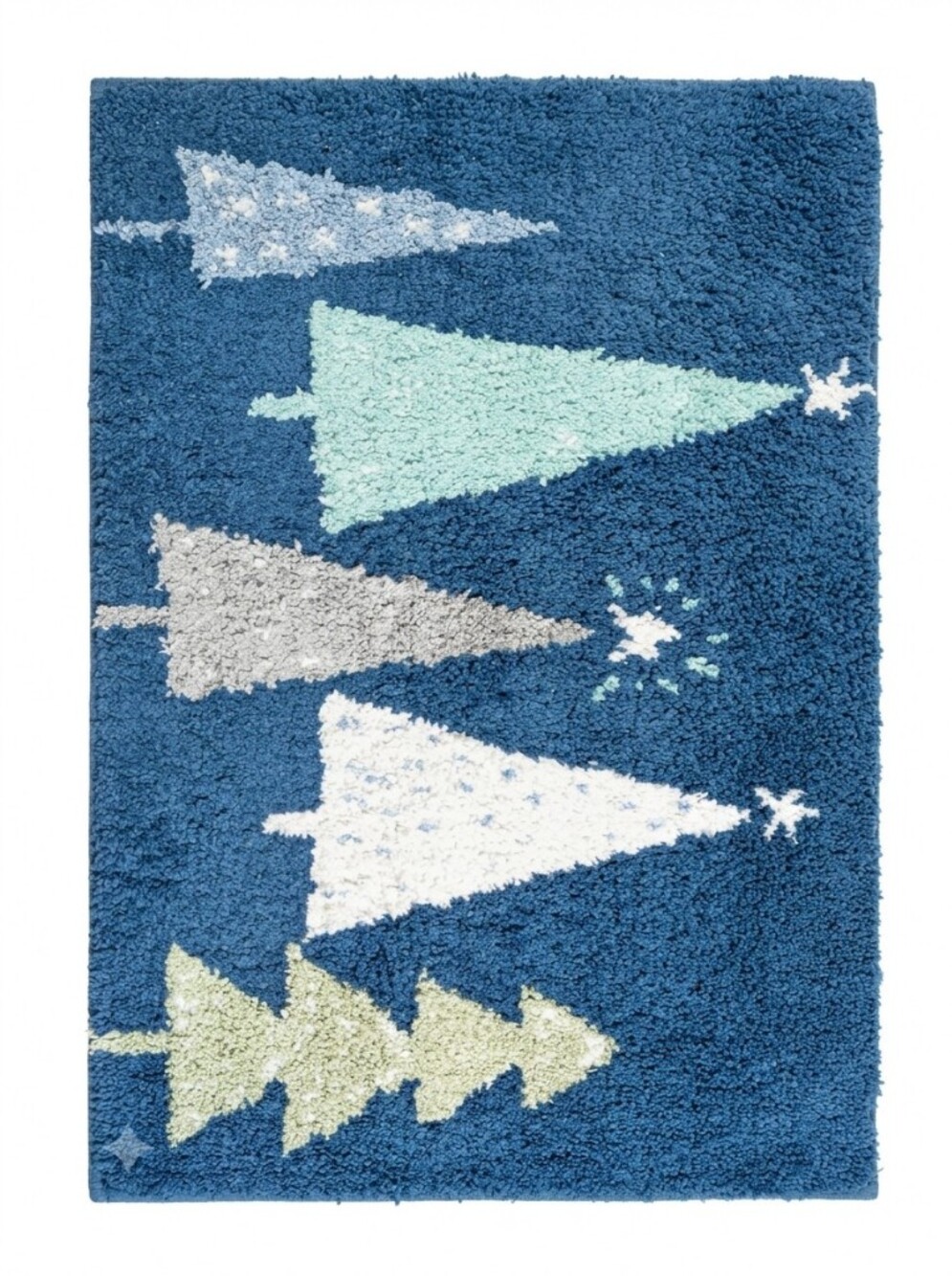Frosty Christmas Trees Holiday Accent Rug / Bath Mat 🌲 - Picture 2 of 2
